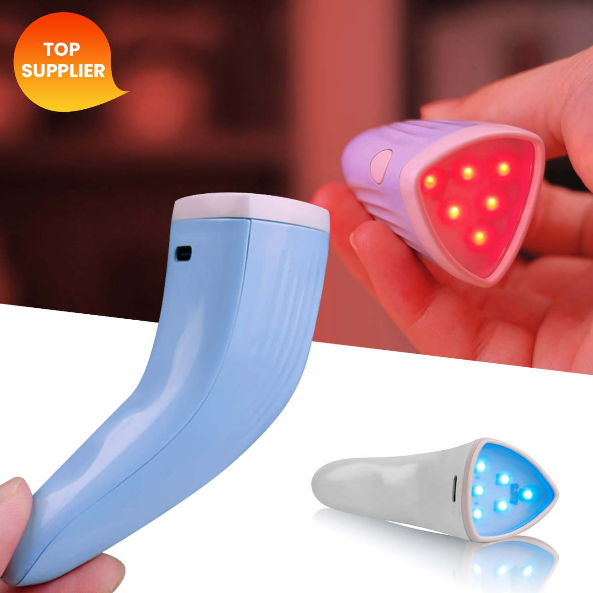  RL05-G  Tiny&Effective Red+Blue LightTherapy Skin Care Device