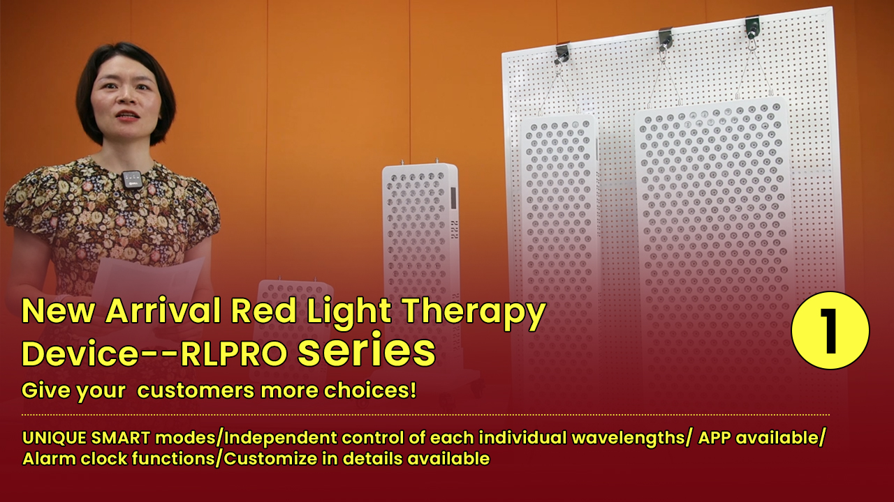 New Arrival Red Light Therapy Device--RLPRO series--Give your customers more choices! UNIQUE SMART modes/Independent control of each individual wavelengths/ APP available/Alarm clock functions/Customize in details available