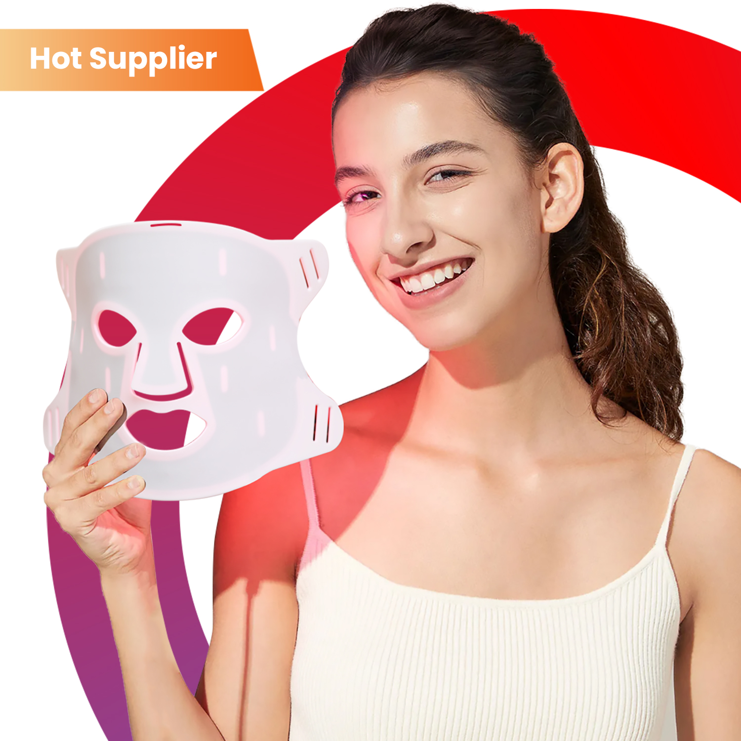 2025 New Arrival quad led chips red light therapy mask for Skincare Beauty Facial Mask