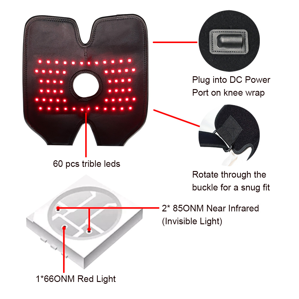Red light therapy knee pad